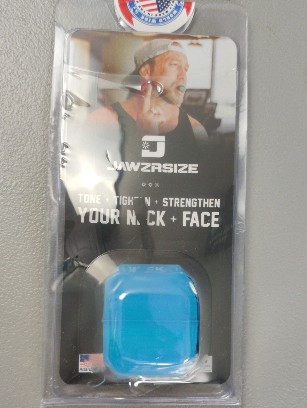 Jawzrsize Pop 'N Go Jaw Exerciser in Electric Blue